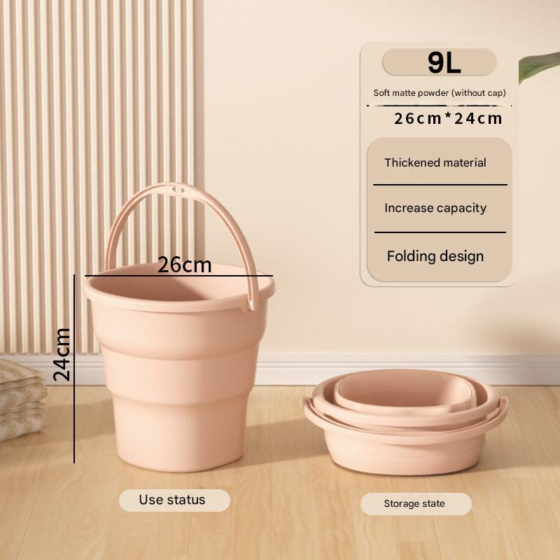 Heavy-duty foldable bucket in action