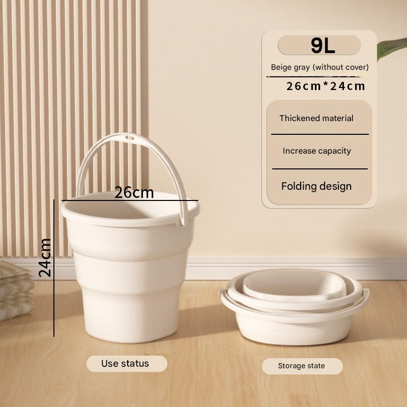 Efficient water gathering with foldable bucket