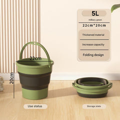 Large capacity foldable outdoor water bucket