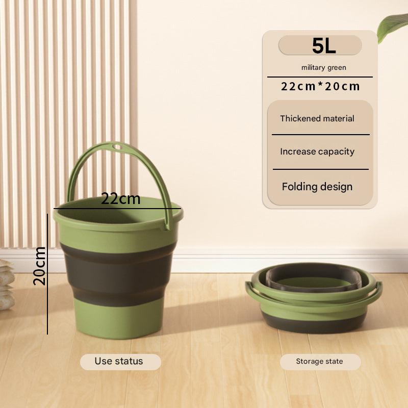 Large capacity foldable outdoor water bucket