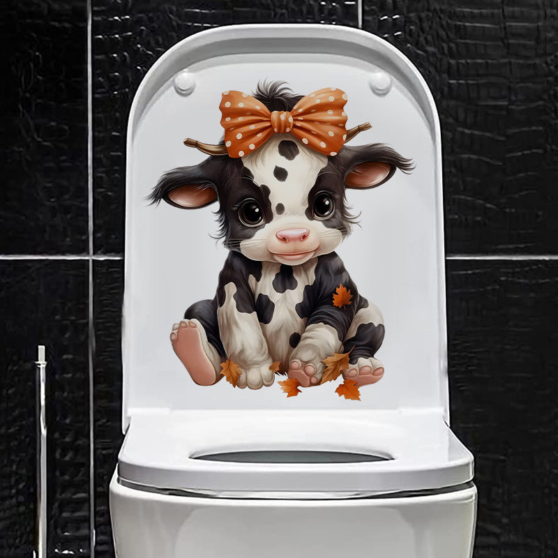 Cute dog cow wall sticker design 7