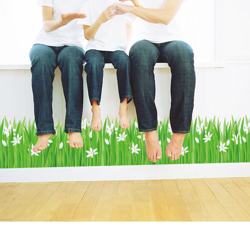 grass pattern wall sticker close-up