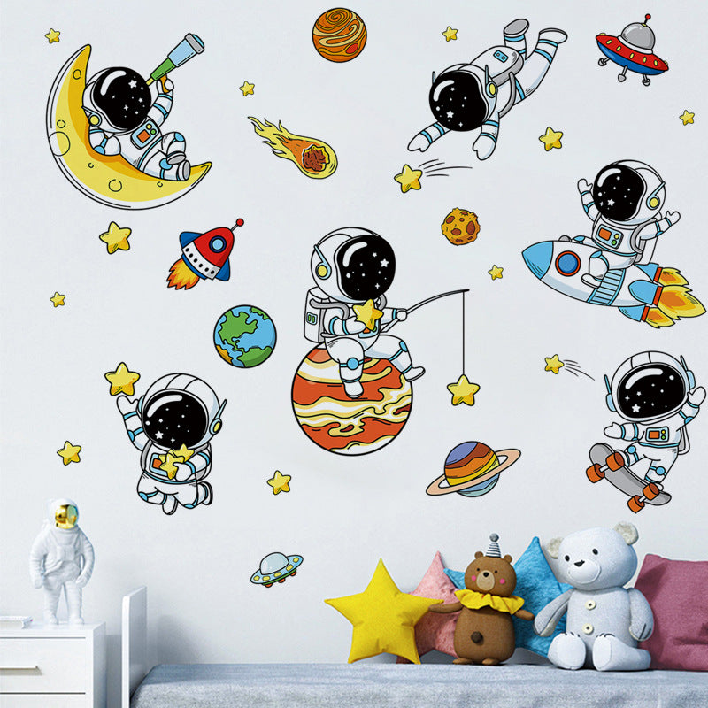 Children's space adventure wall sticker design 3