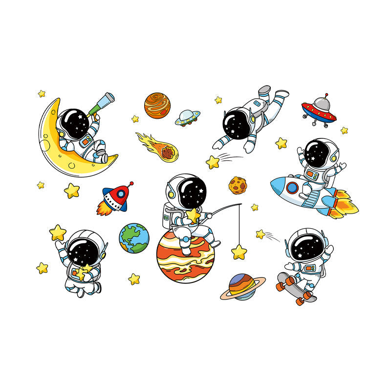 Children's space adventure wall sticker design 5