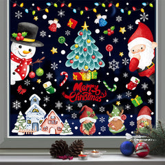 vibrant design of Christmas static cling
