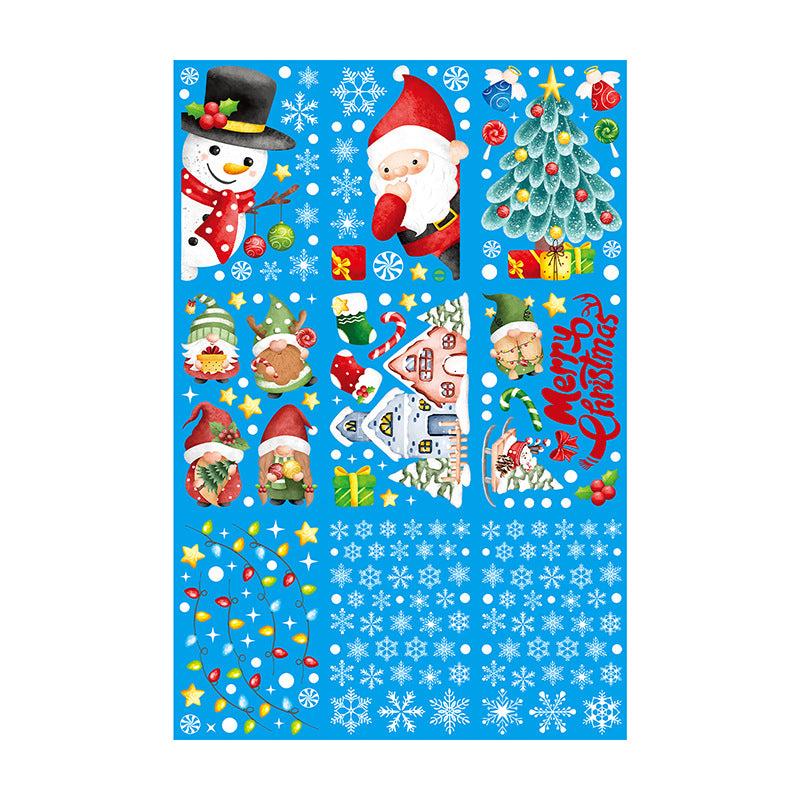 Santa festive decoration on glass
