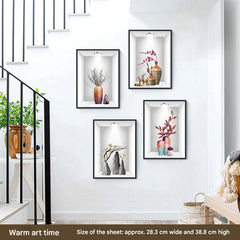 charming nature-inspired wall art in bedroom