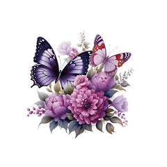 Colourful butterfly patterns for toilet decor
