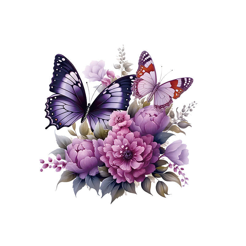 Colourful butterfly patterns for toilet decor