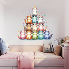 Cat-themed wall art decor for kids room