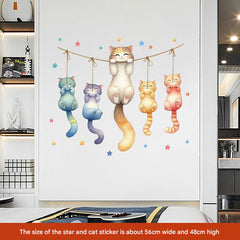Non-toxic cat wall art for safe play space