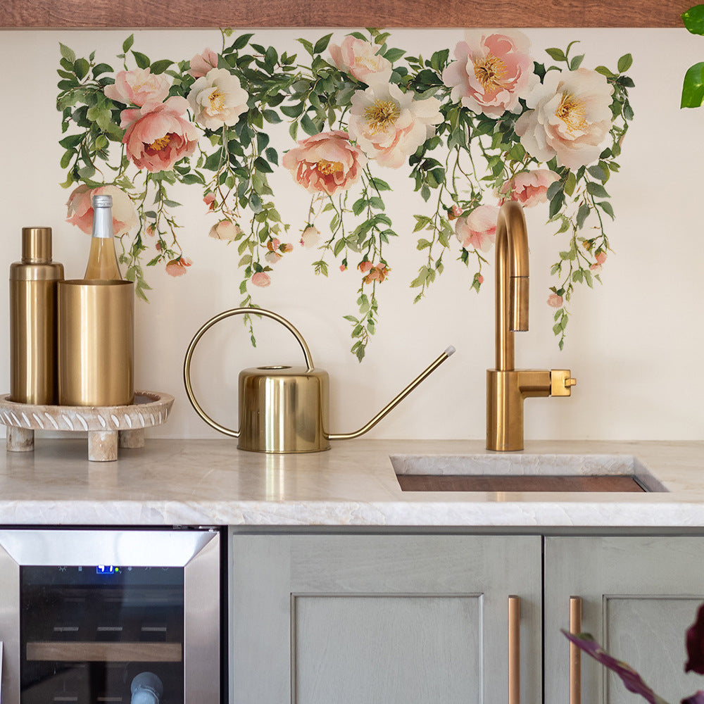 Vibrant rose wall sticker design 5