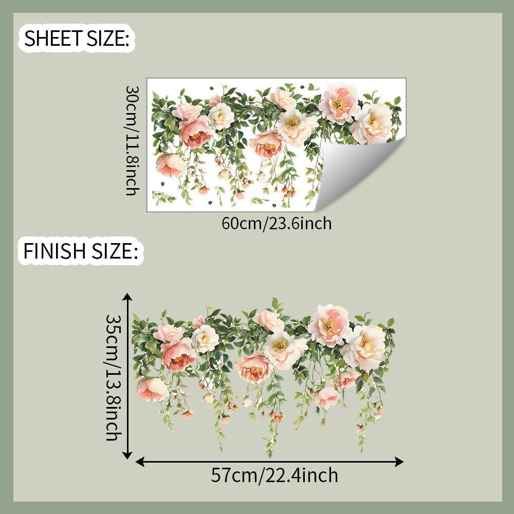 Vibrant rose wall sticker design 6