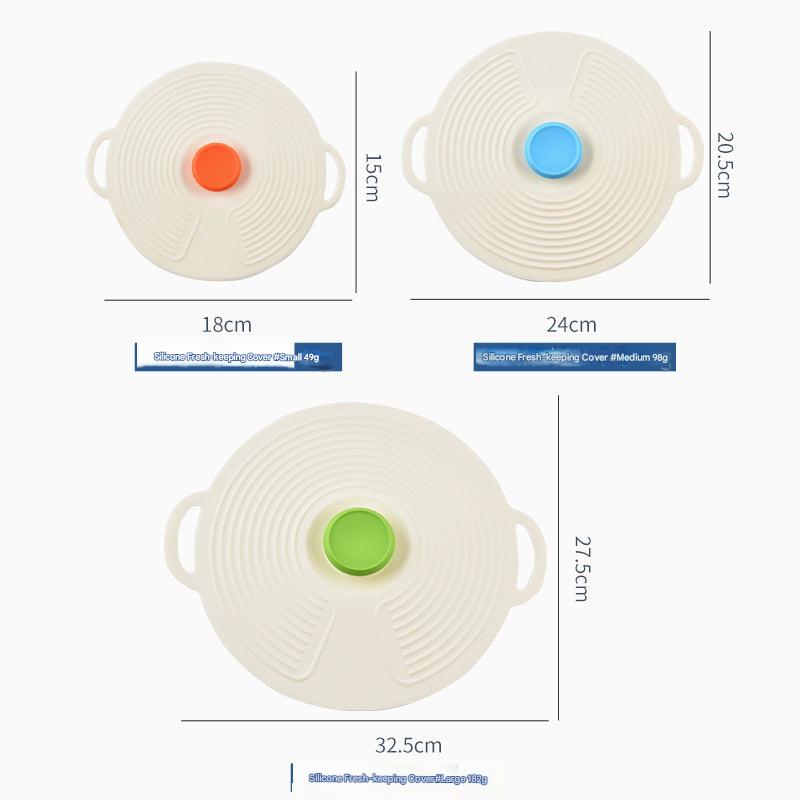 Silicone covers in various sizes for kitchen use