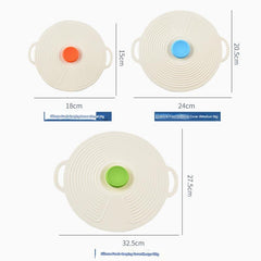Silicone covers in various sizes for kitchen use