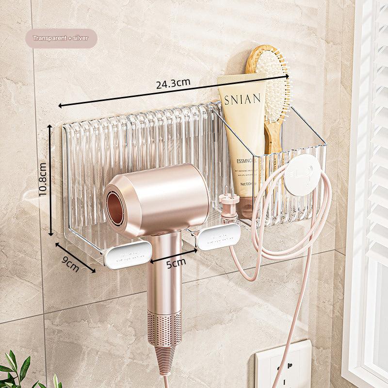 Sleek design of hair dryer storage solution