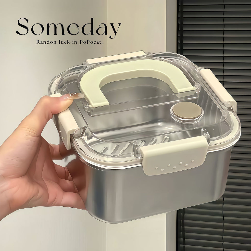 Close-up of high-temperature safe food storage container
