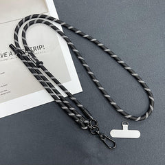 Mobile phone lanyard in a fashionable setting