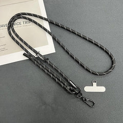 Adjustable length feature of the phone lanyard