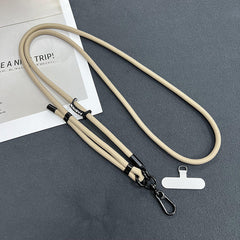 Image of stylish adjustable mobile phone lanyard in use