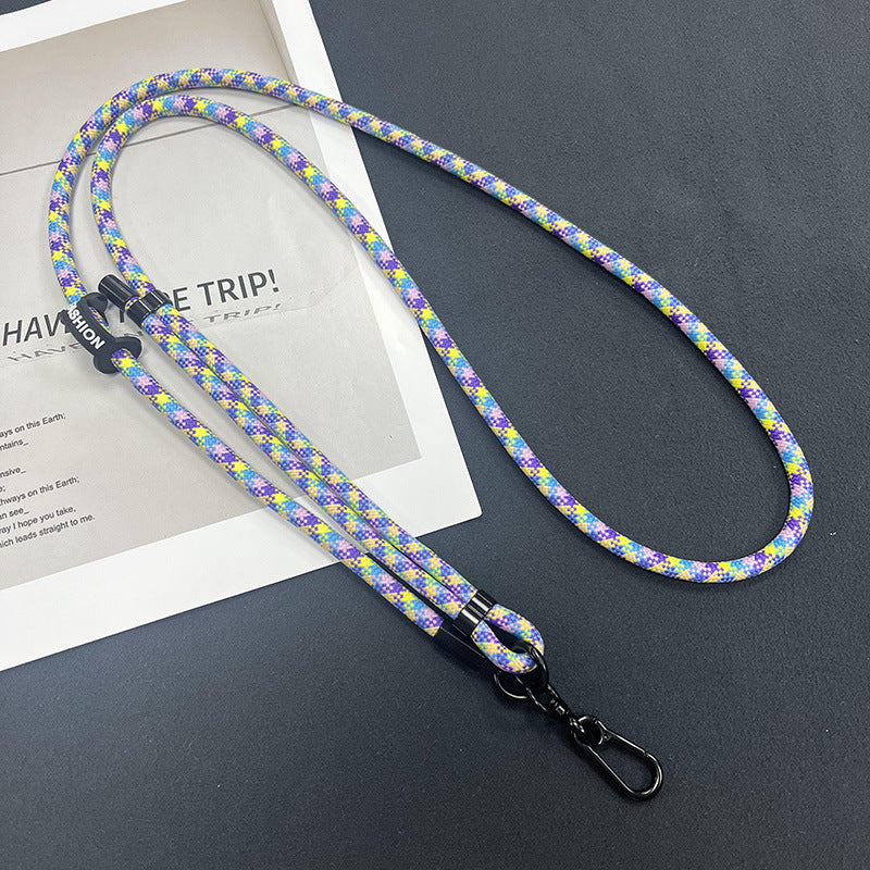 Adjustable length feature of the phone lanyard