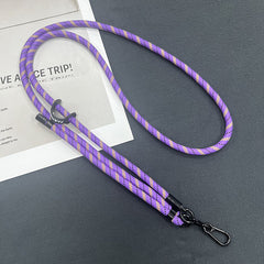 Image of stylish adjustable mobile phone lanyard in use
