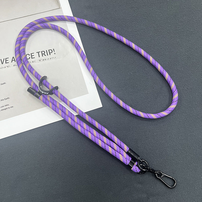 Image of stylish adjustable mobile phone lanyard in use