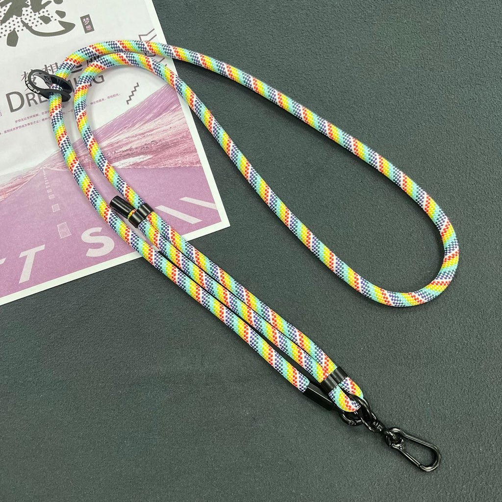 Universal fit phone lanyard with a smartphone
