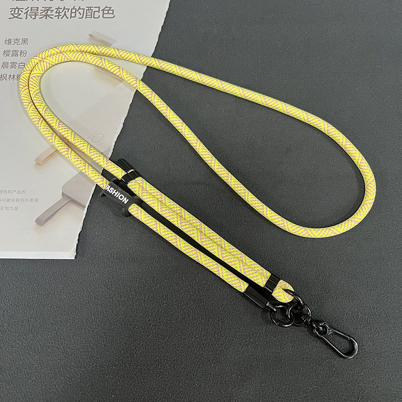 Adjustable length feature of the phone lanyard
