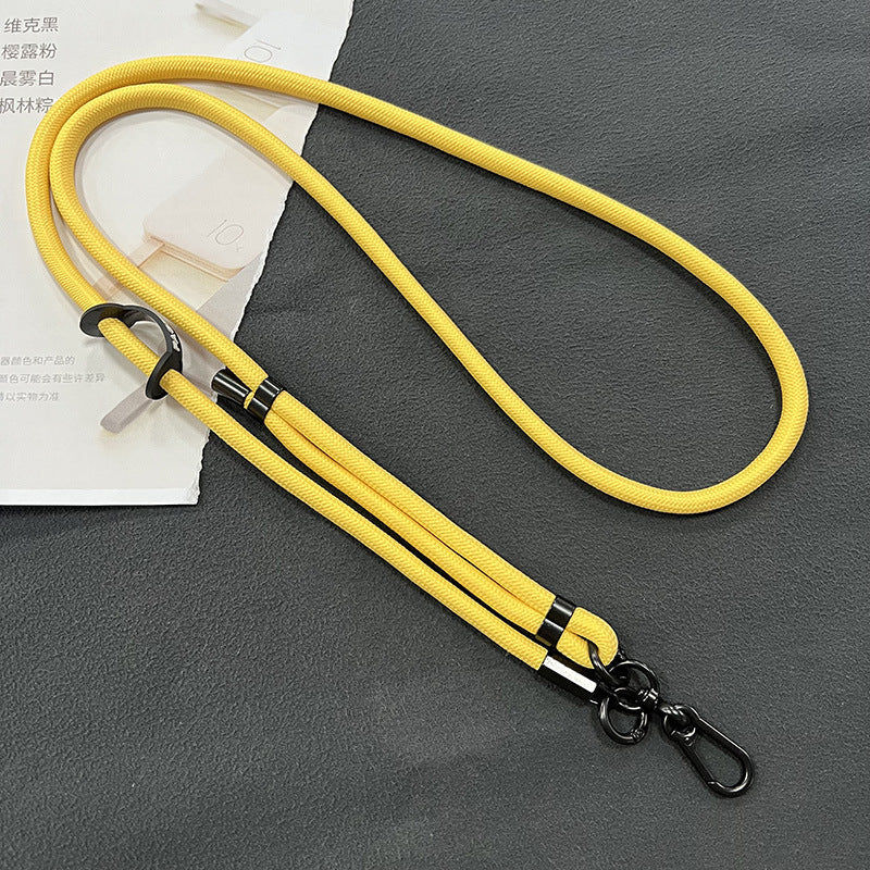 Mobile phone lanyard in a fashionable setting