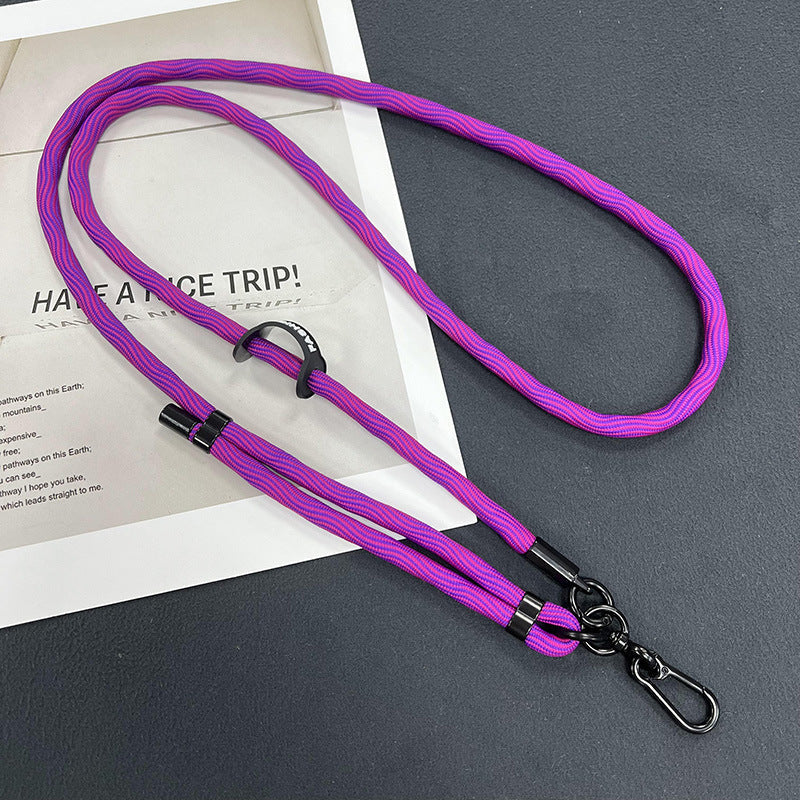 Adjustable length feature of the phone lanyard