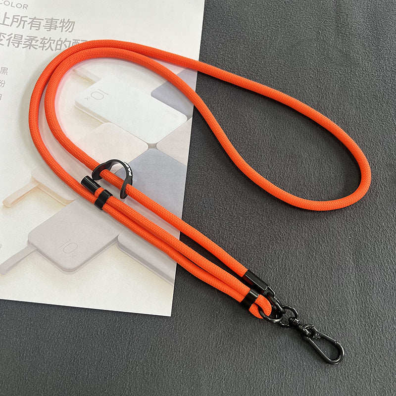 Mobile phone lanyard in a fashionable setting