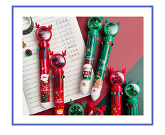 Pens with festive illustrations for holiday writing