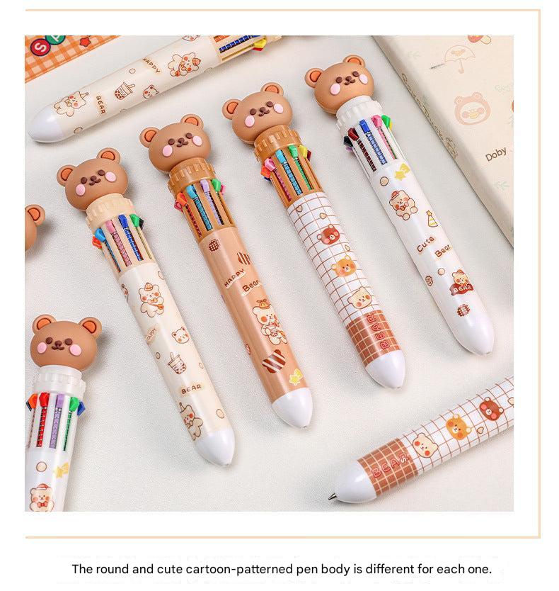 colorful pen collection displayed