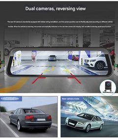 Installation process of the dash cam on rearview mirror