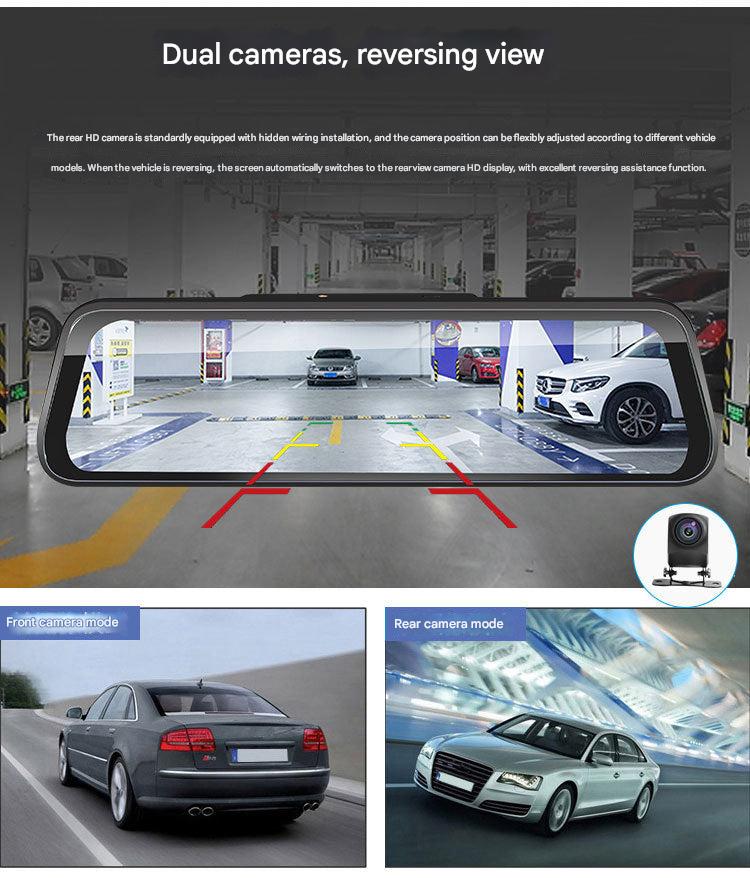 Installation process of the dash cam on rearview mirror