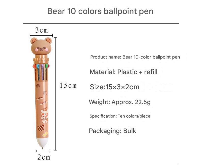 showcase of colourful retractable pens