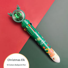 Pens with festive illustrations for holiday writing