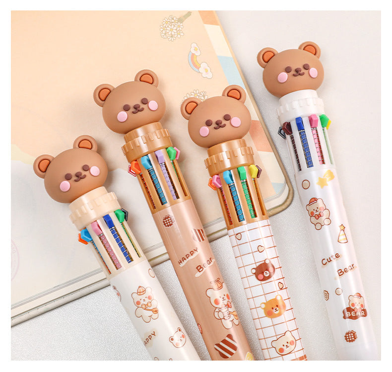 set of ten retractable pens