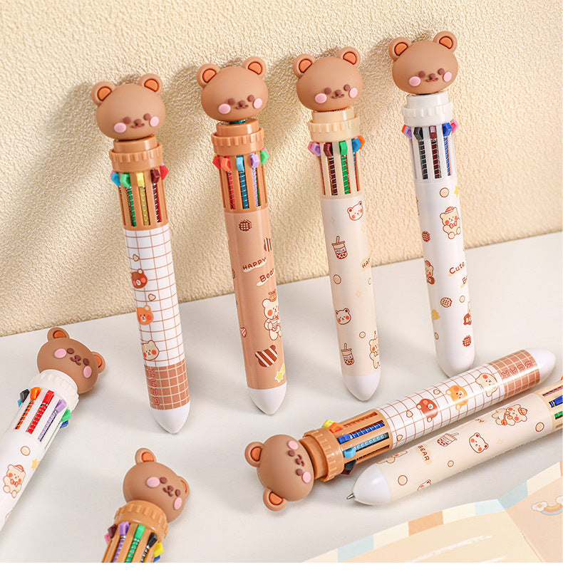 set of ten retractable pens