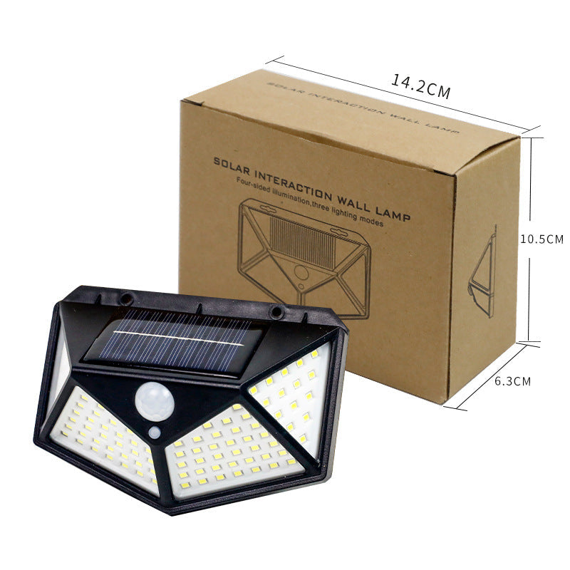 LED solar motion sensor light at night