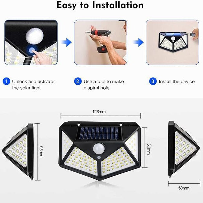 rechargeable outdoor solar light installation